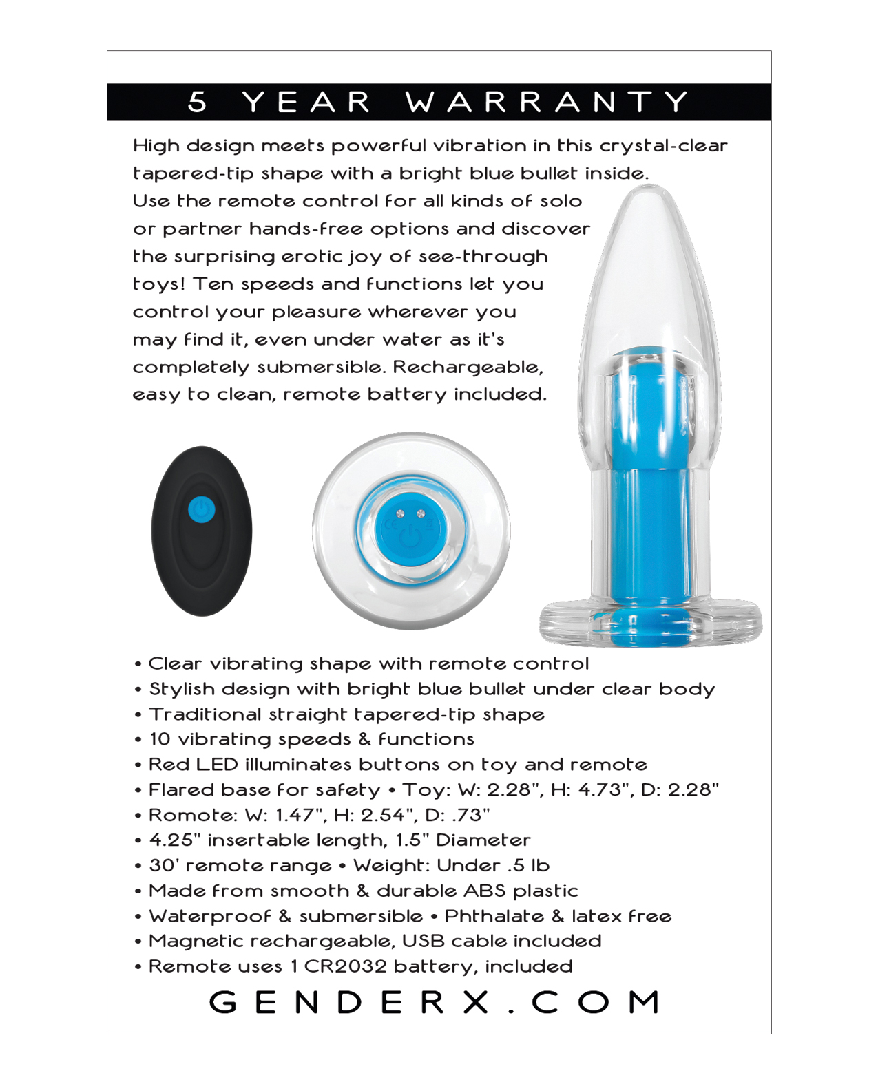 Gender X Electric Blue - Clear/Blue - Image 2