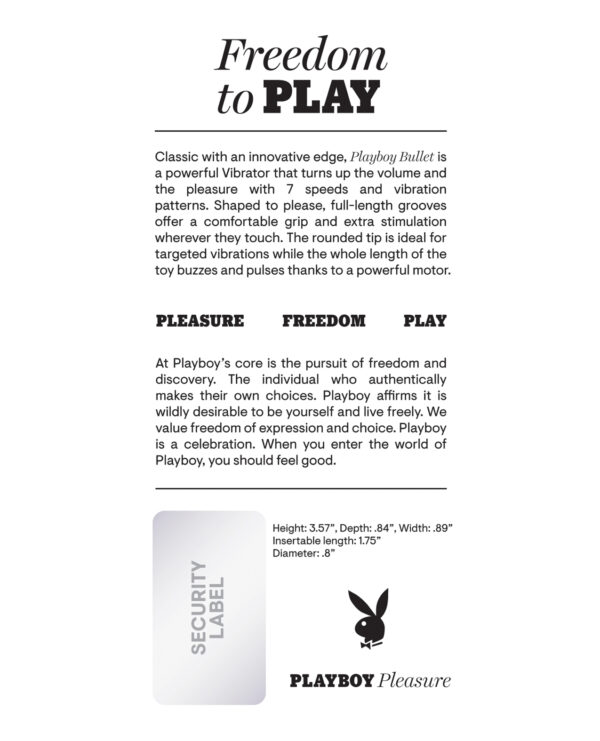 Playboy Pleasure Playboy Bullet Vibrator - Magenta - Image 2