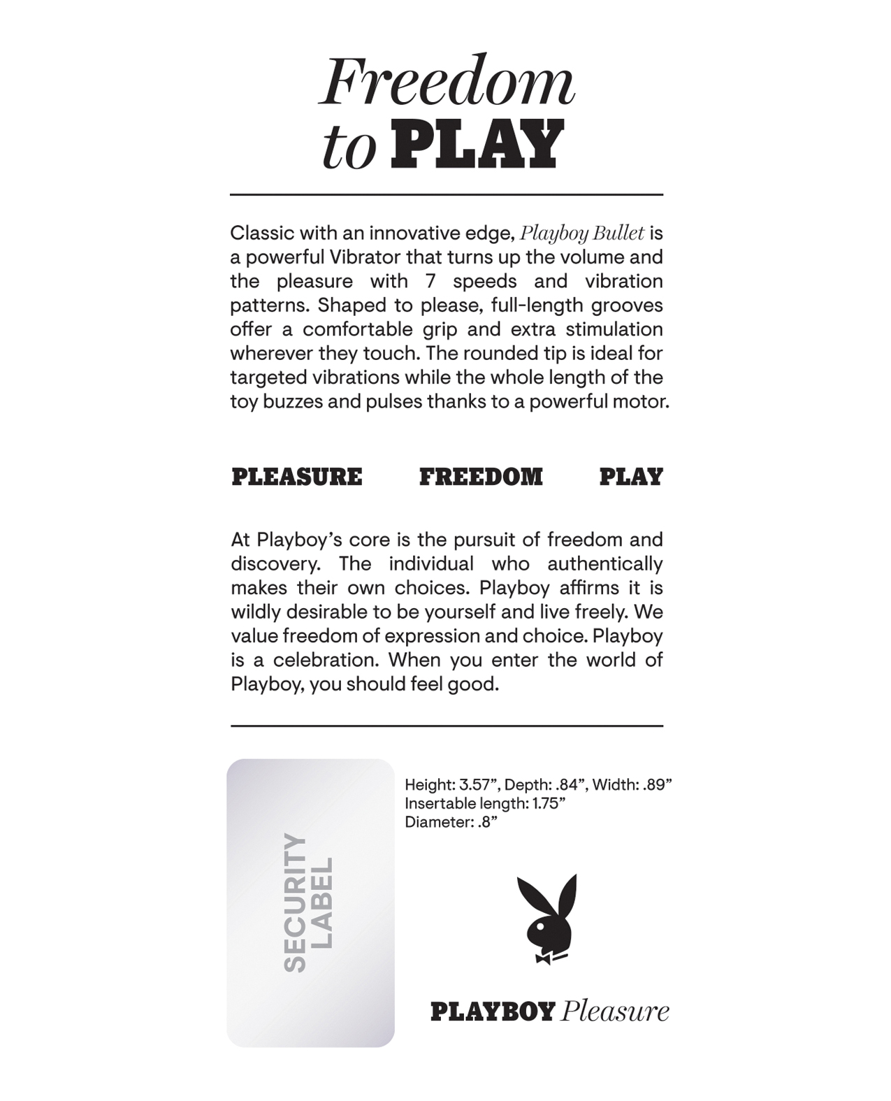 Playboy Pleasure Playboy Bullet Vibrator - Magenta - Image 2
