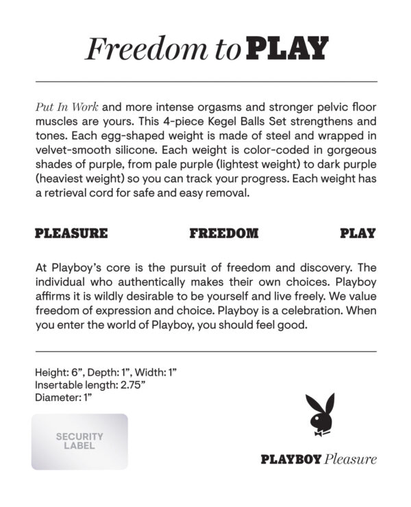 Playboy Pleasure Put In Work Kegel Set - Acai/Ombre - Image 2
