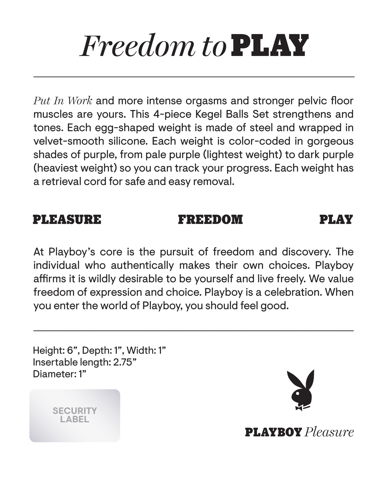 Playboy Pleasure Put In Work Kegel Set - Acai/Ombre - Image 2