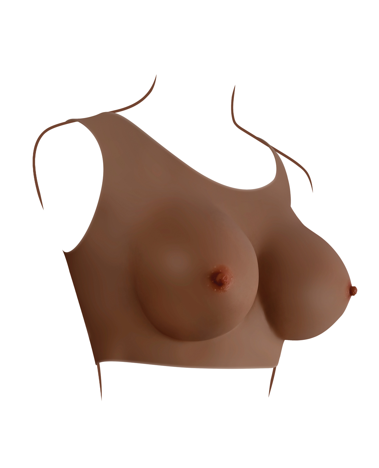 Gender X Realistic Undergarments Plate D-Cup - Dark - Image 2
