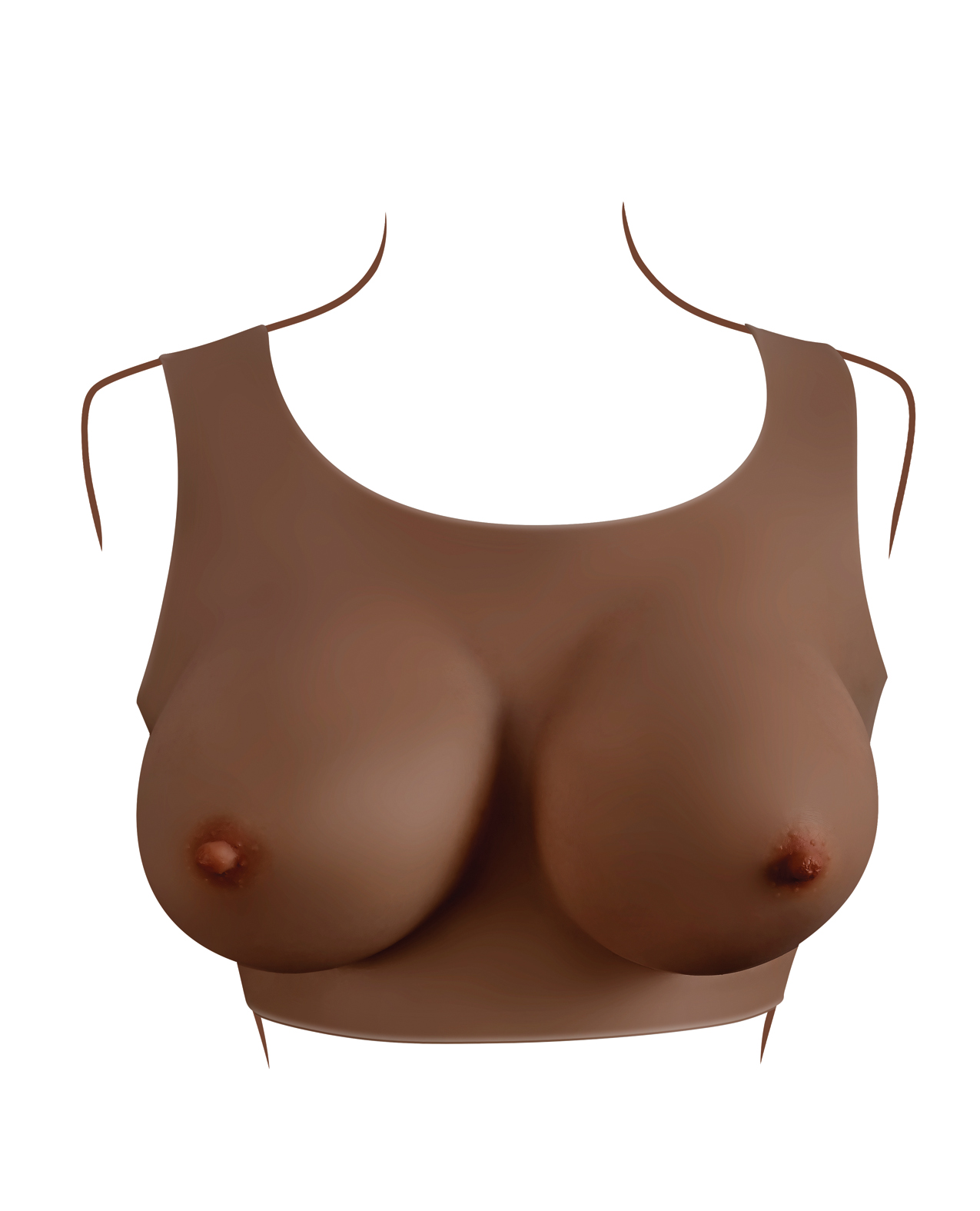 Gender X Realistic Undergarments Plate D-Cup - Dark - Image 3