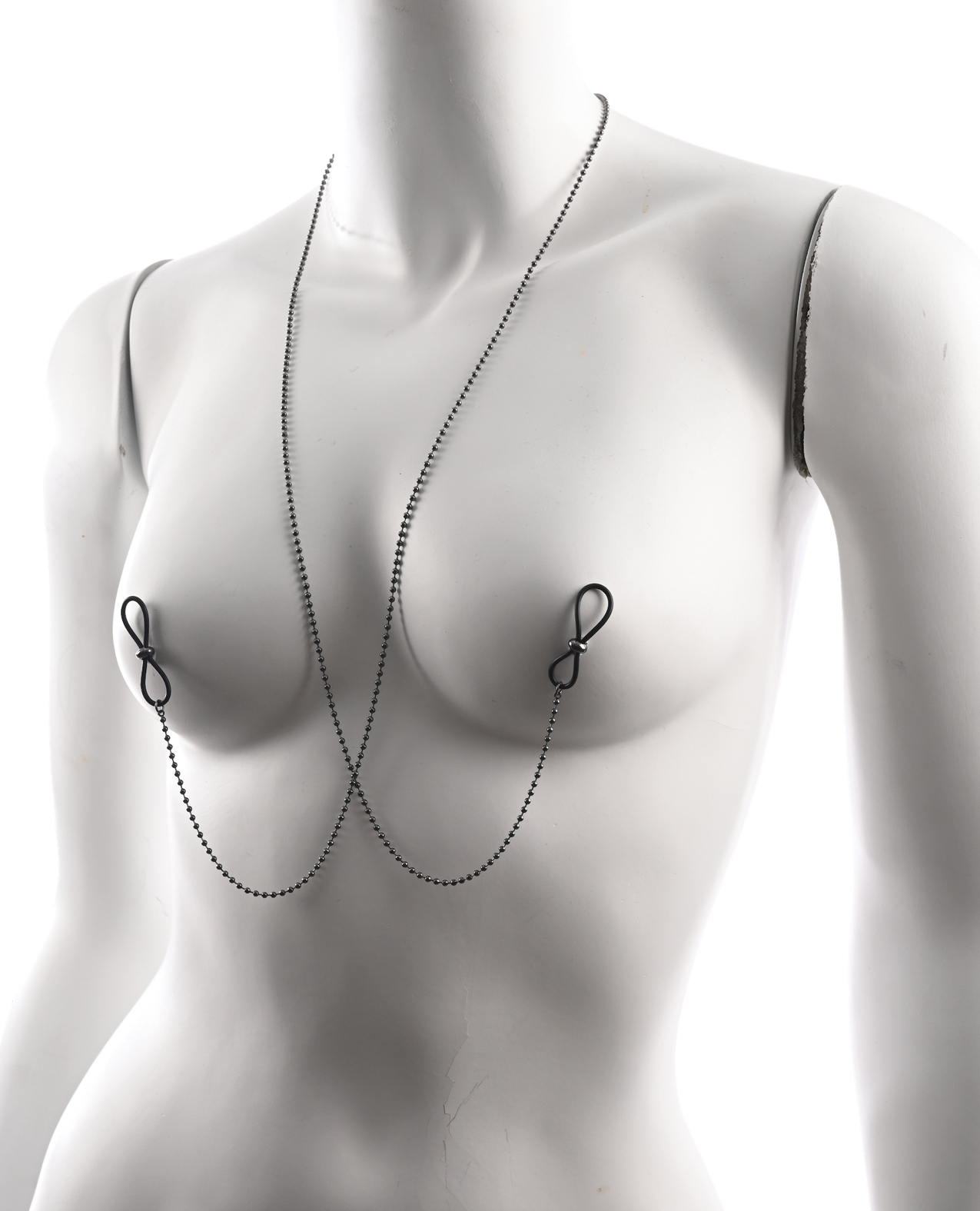 Sex & Mischief Ex's & Oh's Body Jewelry w/Nipple Ties - Black - Image 5