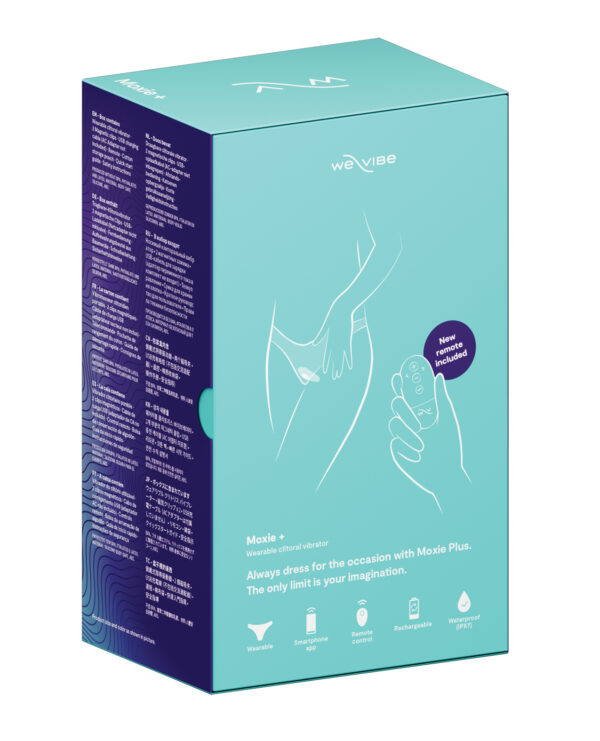 We-Vibe Moxie+ Panty Vibe - Aqua Reeses Compliant - Use Item WVSNXM25G5 - Image 2