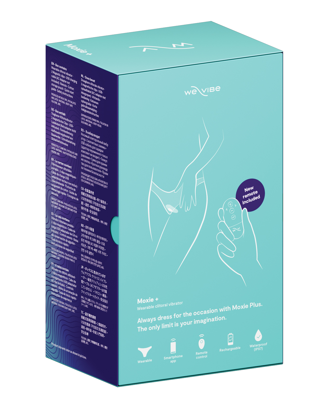 We-Vibe Moxie+ Panty Vibe - Aqua Reeses Compliant - Use Item WVSNXM25G5 - Image 2