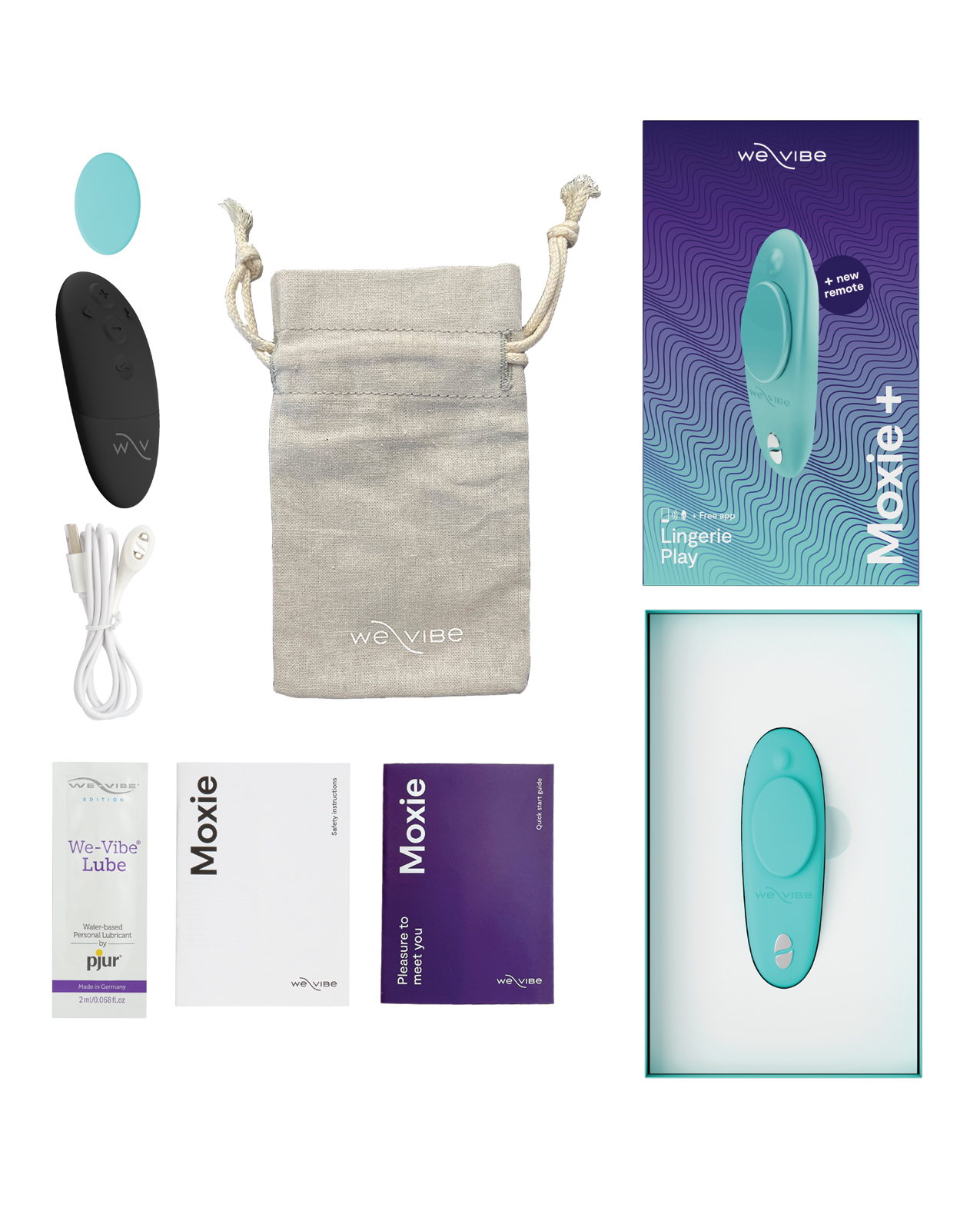 We-Vibe Moxie+ Panty Vibe - Aqua Reeses Compliant - Use Item WVSNXM25G5 - Image 4