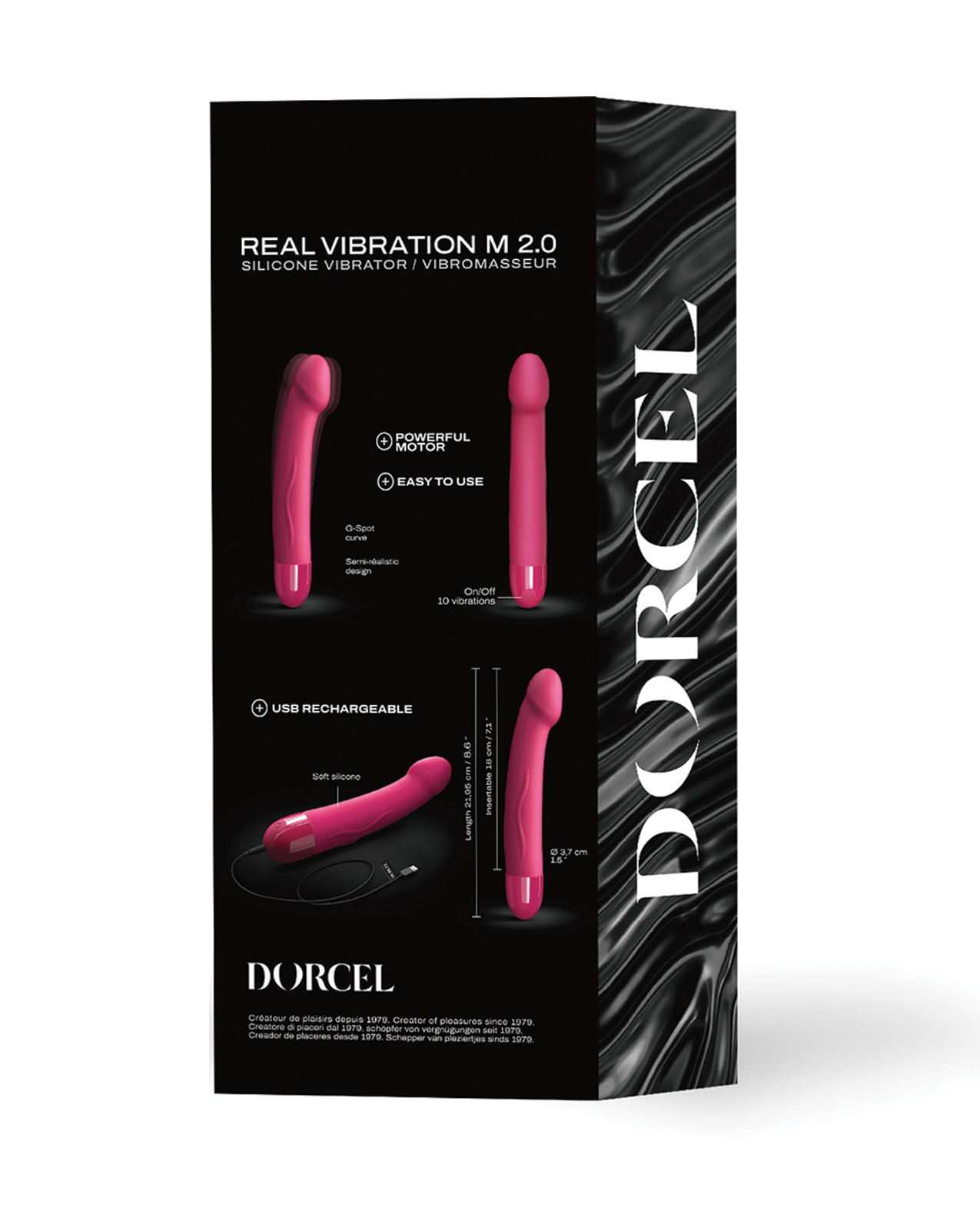 Dorcel Real Vibration M 8.6" Rechargeable - Pink - Image 5
