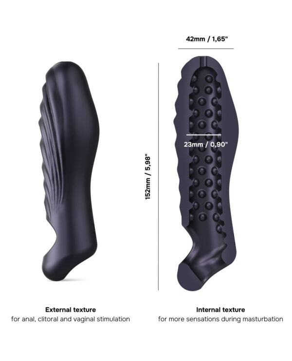 Manwan RYZER Penis Sleeve - Black Plum - Image 3