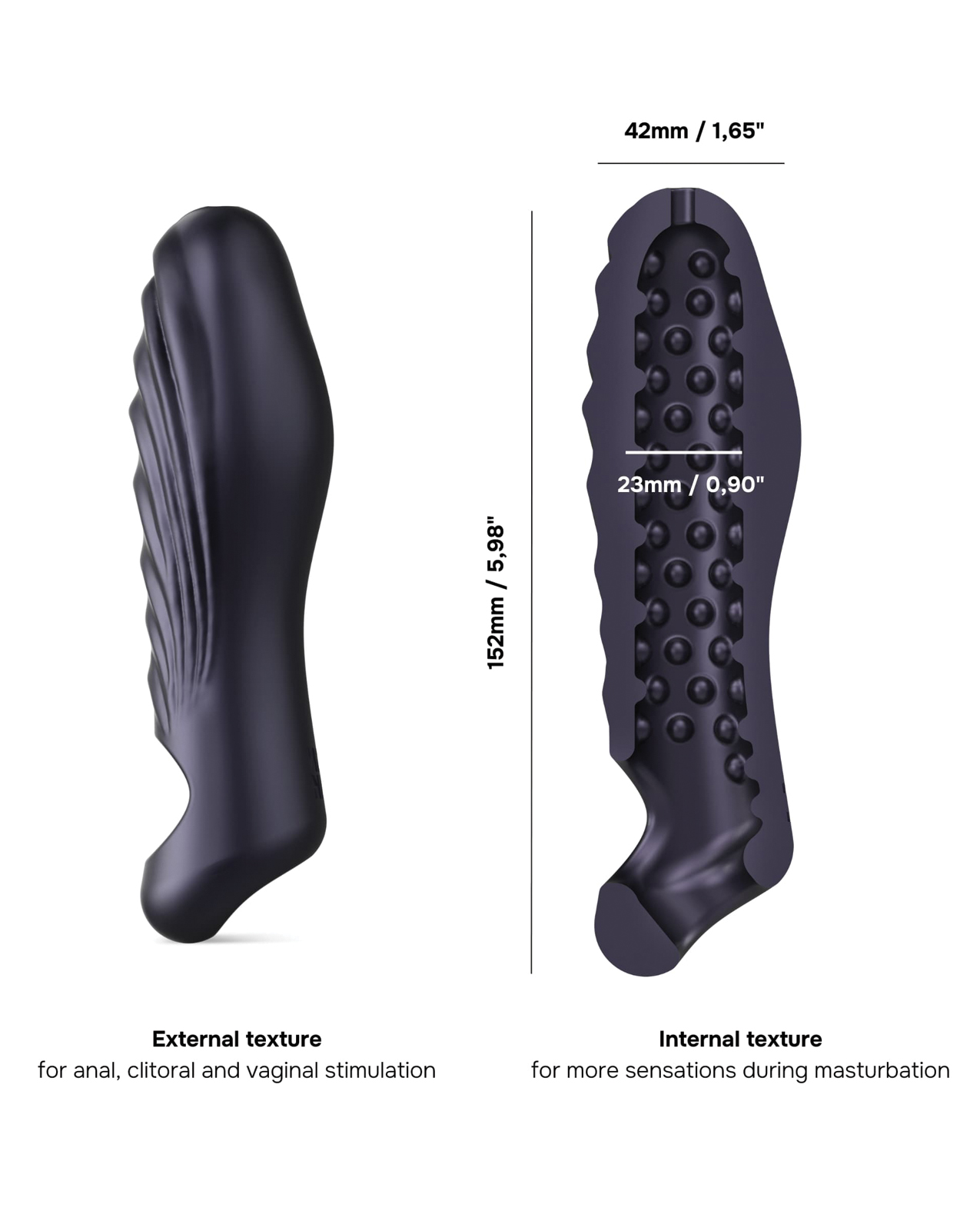 Manwan RYZER Penis Sleeve - Black Plum - Image 3