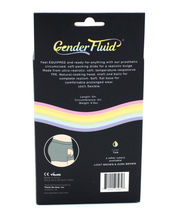Gender Fluid 5" Equipped Soft Packer - Tan - Image 2