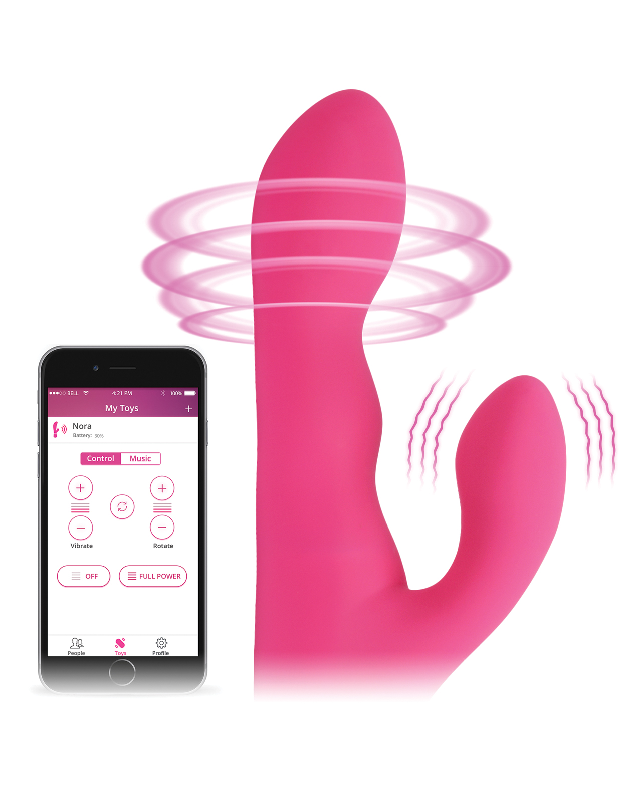 Lovense Nora Rotating Head Rabbit - Pink - Image 2
