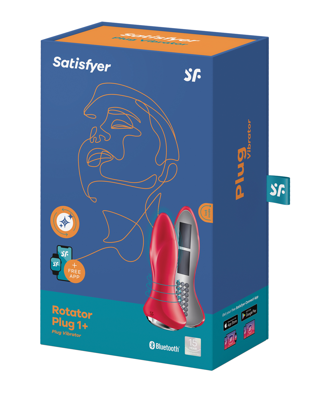 Satisfyer Rotator Plug 1+ - Red - Image 4
