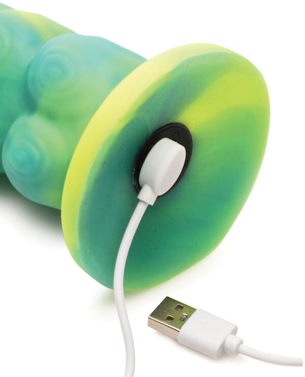 Creature Cocks Squirmer Thrusting & Vibrating Silicone Dildo w/Remote Control - Multi Color - Image 5