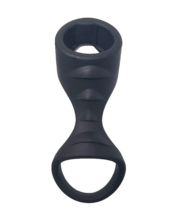 Spartacus Liquid Silicone Cock and Ball Sheath - Black - Image 2