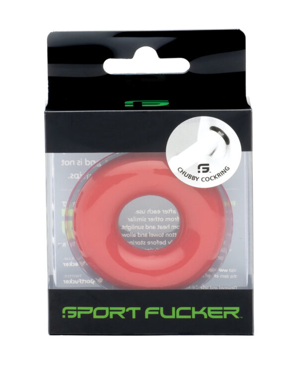Sport Fucker Chubby Cockring - Red - Image 2