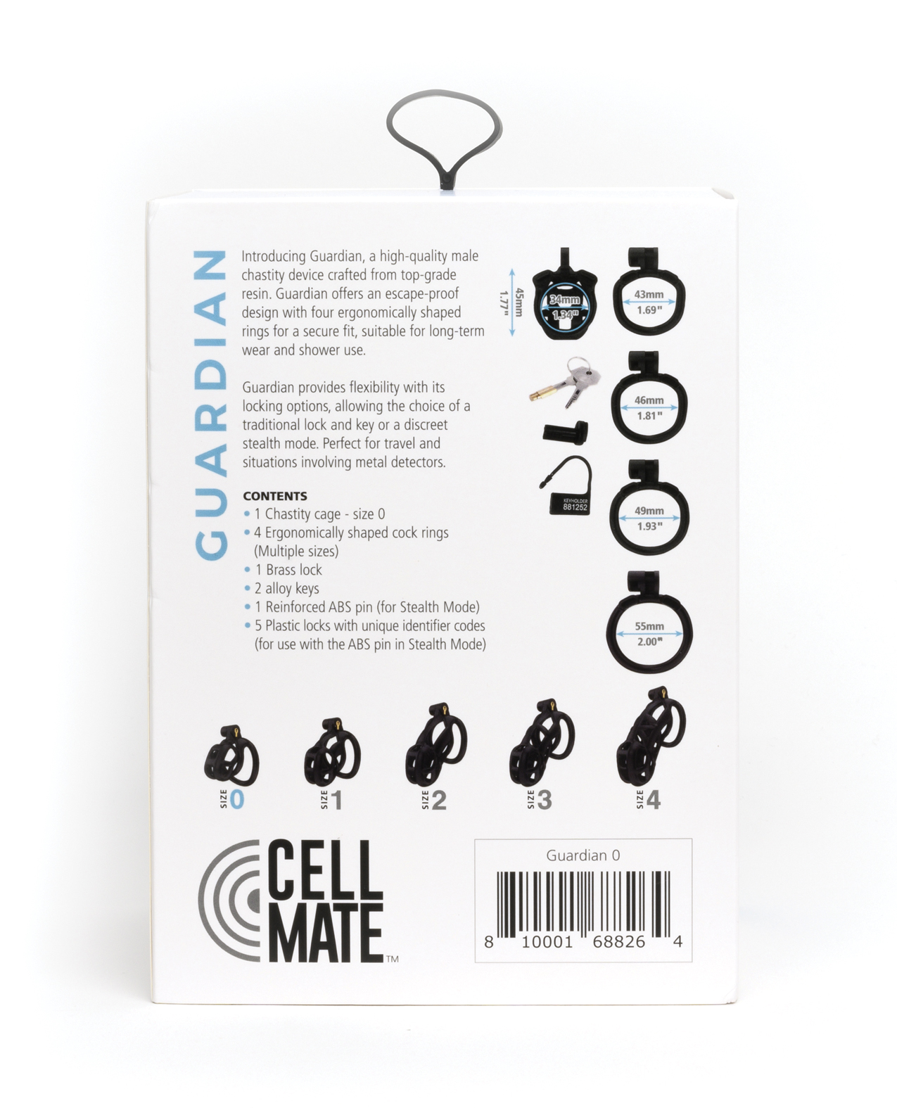 Sport Fucker Cellmate Guardian Chastity Cage - Size 0 Black - Image 4