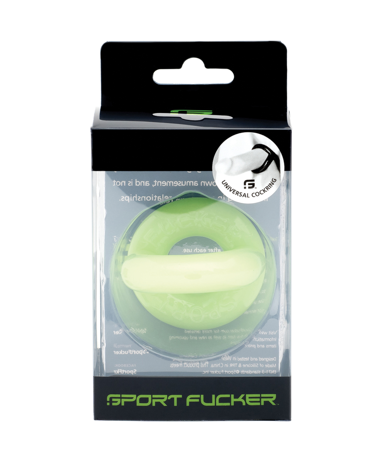 Sport Fucker Universal Cockring - Glow - Image 2