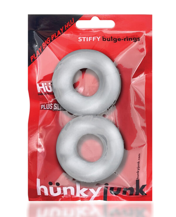 Hunky Junk Stiffy 2 Pack Cockrings - Clear Ice - Image 5