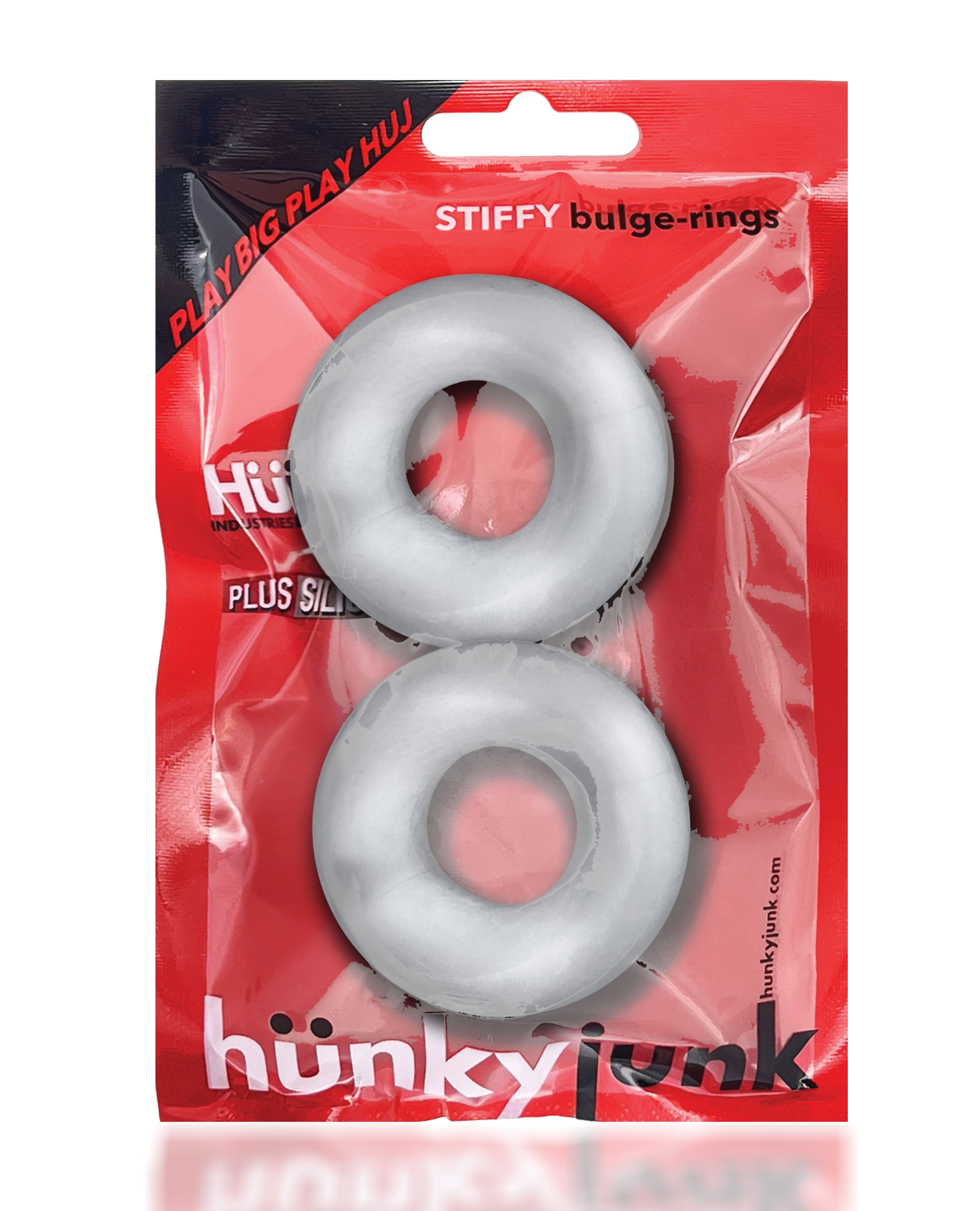 Hunky Junk Stiffy 2 Pack Cockrings - Clear Ice - Image 5