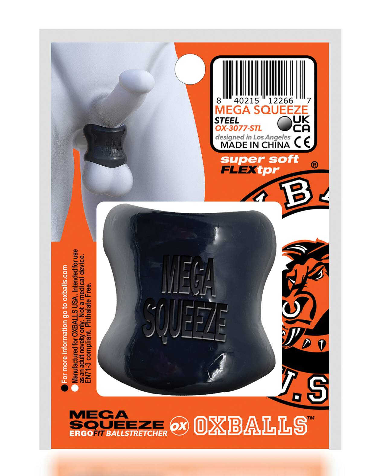 Oxballs Mega Squeeze Ergofit Ballstretcher - Black - Image 4