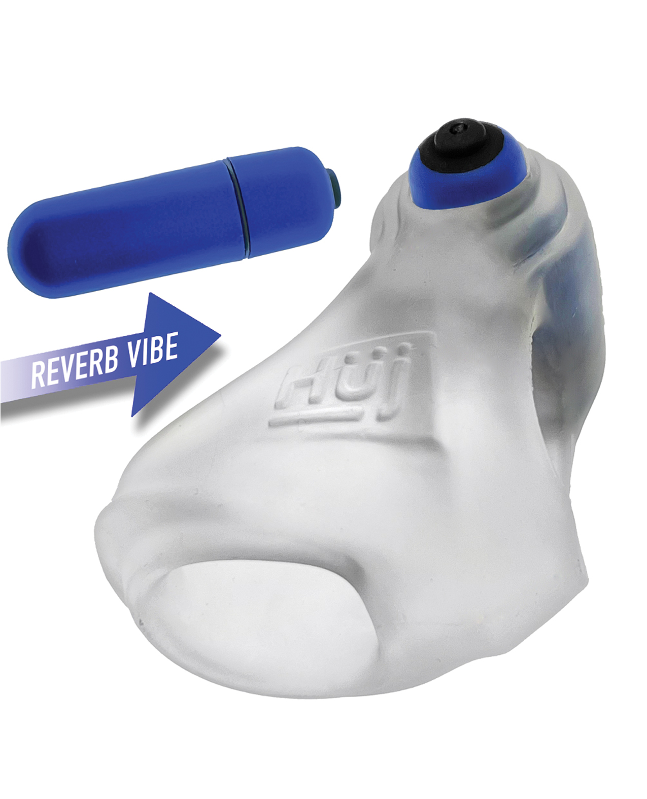 Hunky Junk Revsling Sling w/Vibe - Clear Ice w/Blue Vibe - Image 3