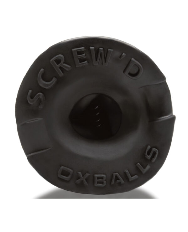 Oxballs Screwdhole Screw'd-in Open Tip Masturbator - Black - Image 5