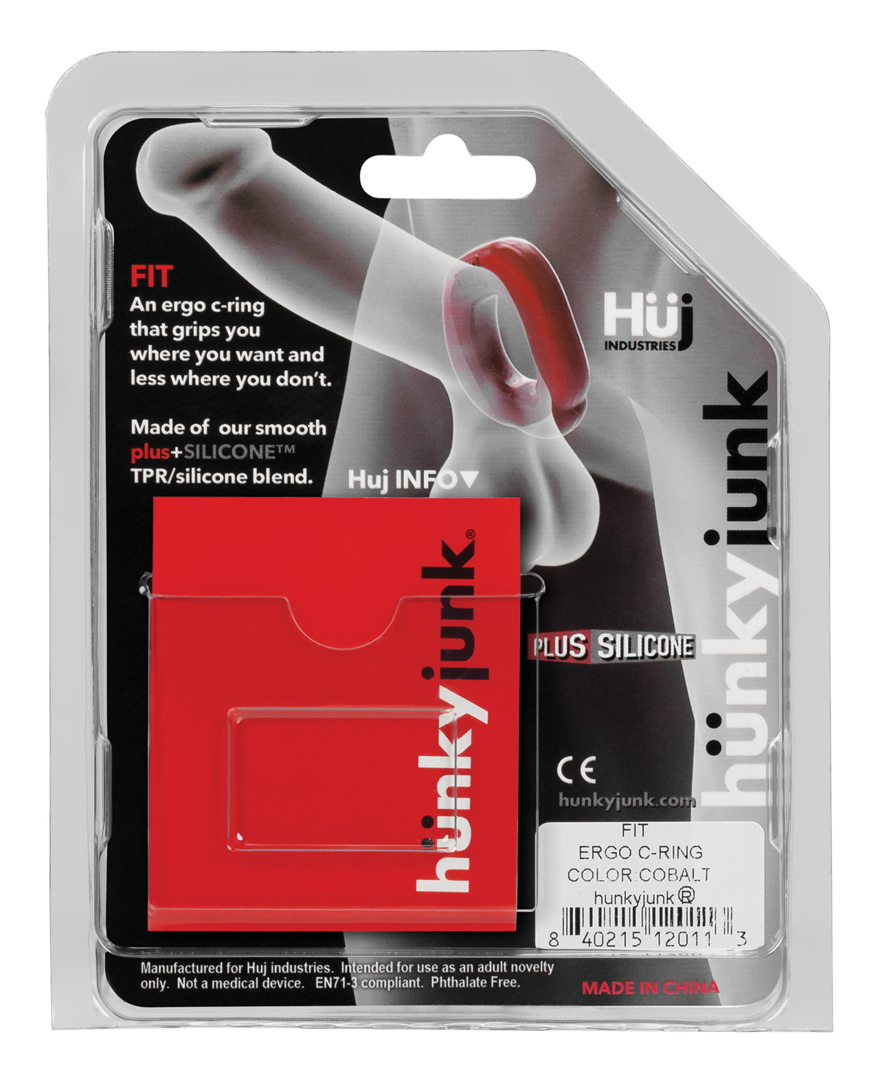 Hunky Junk Fit Ergo C-Ring - Cobalt - Image 5