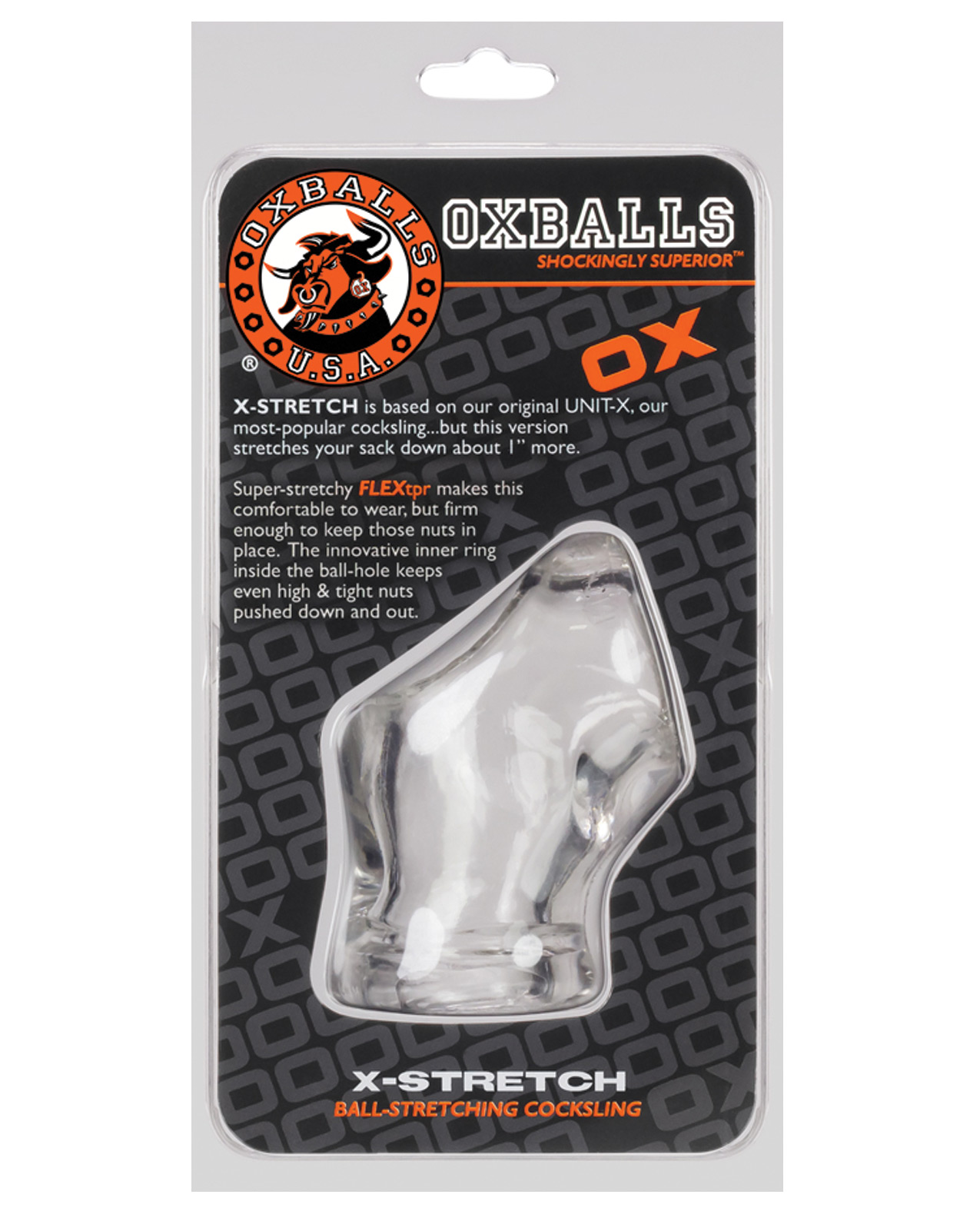 Oxballs Atomic Jock Unit X Stretch Cocksling - Clear - Image 2