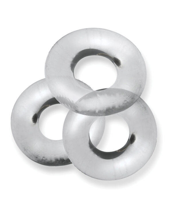 Oxballs Fat Willy 3 Pack Jumbo Cock Rings - Clear - Image 3
