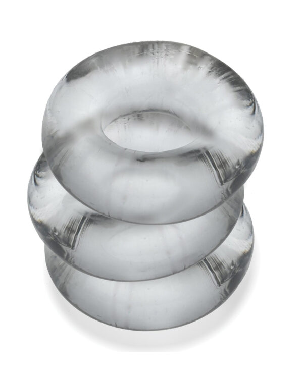 Oxballs Fat Willy 3 Pack Jumbo Cock Rings - Clear - Image 4