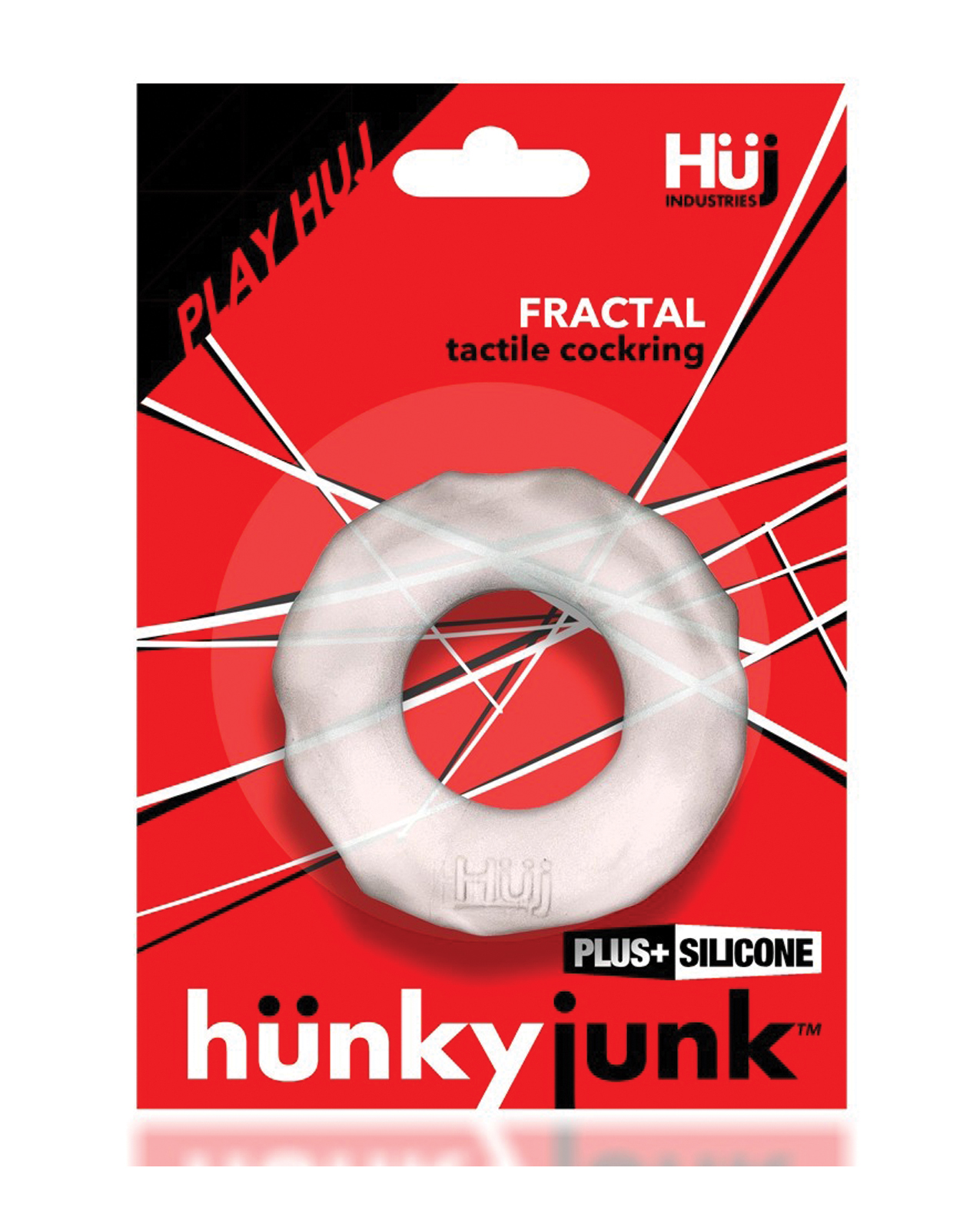 Hunky Junk Fractal Cockring - Clear Ice - Image 4