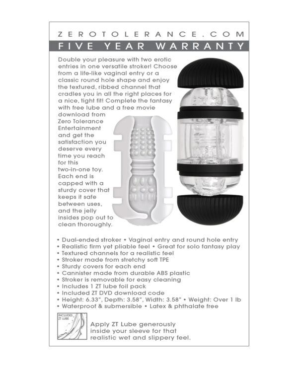 Zero Tolerance Double Decker Stroker - Black/Clear - Image 2