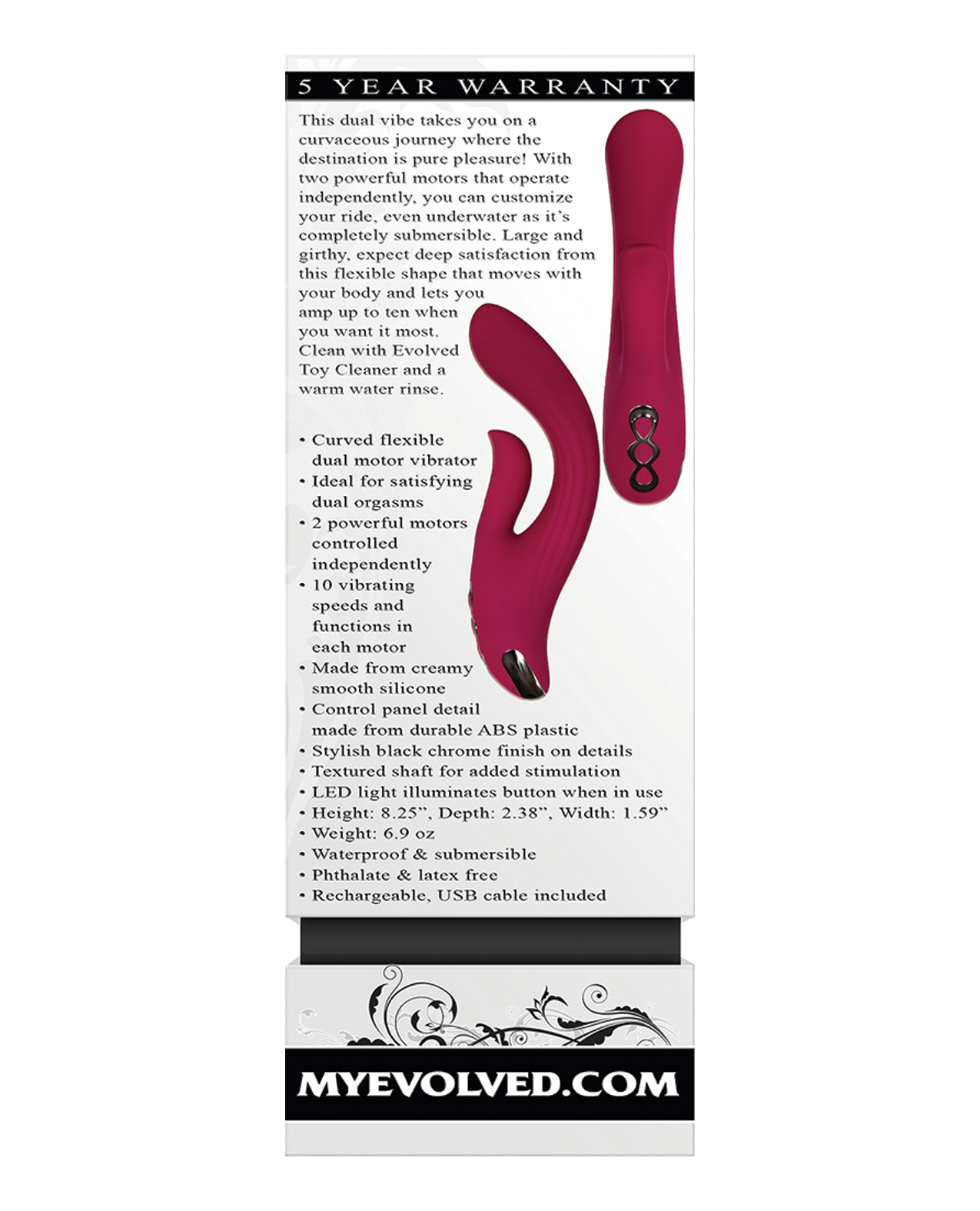 Evolved Red Dream Dual Stim - Burgundy - Image 2