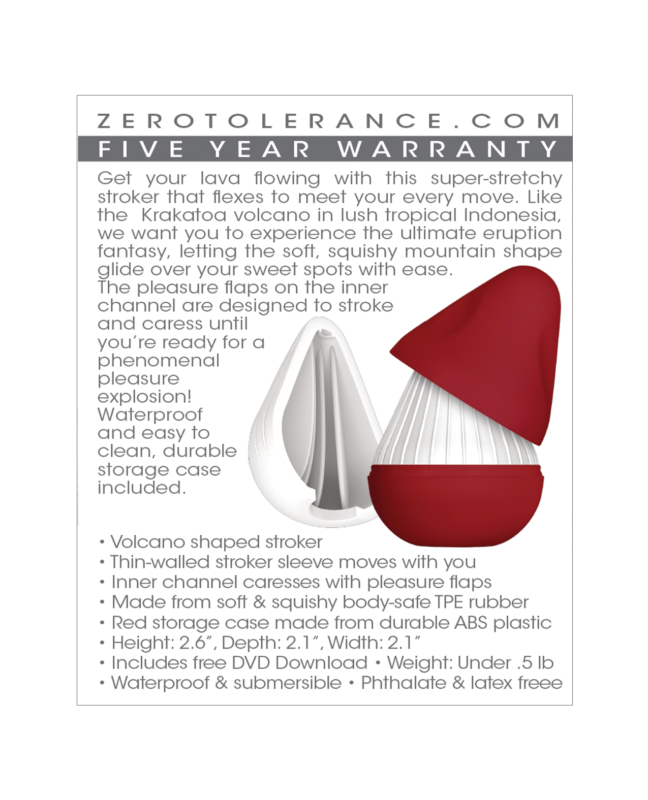 Zero Tolerance Krakatoa Stroker - White - Image 2