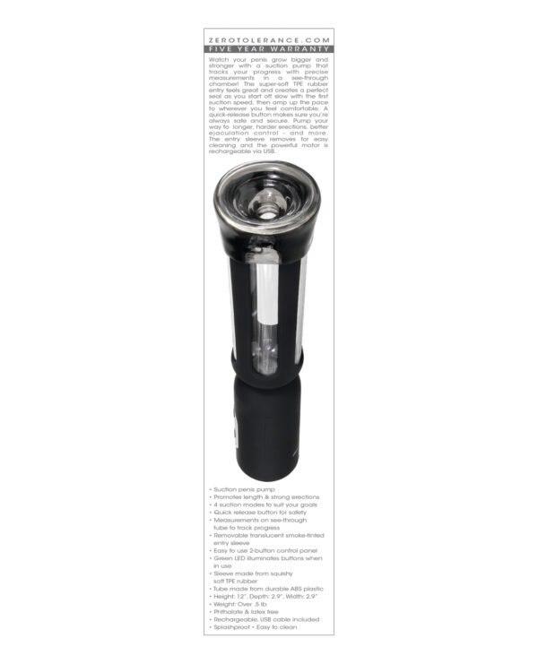 Zero Tolerance Pump It Up Suction Penis Pump - Black - Image 2