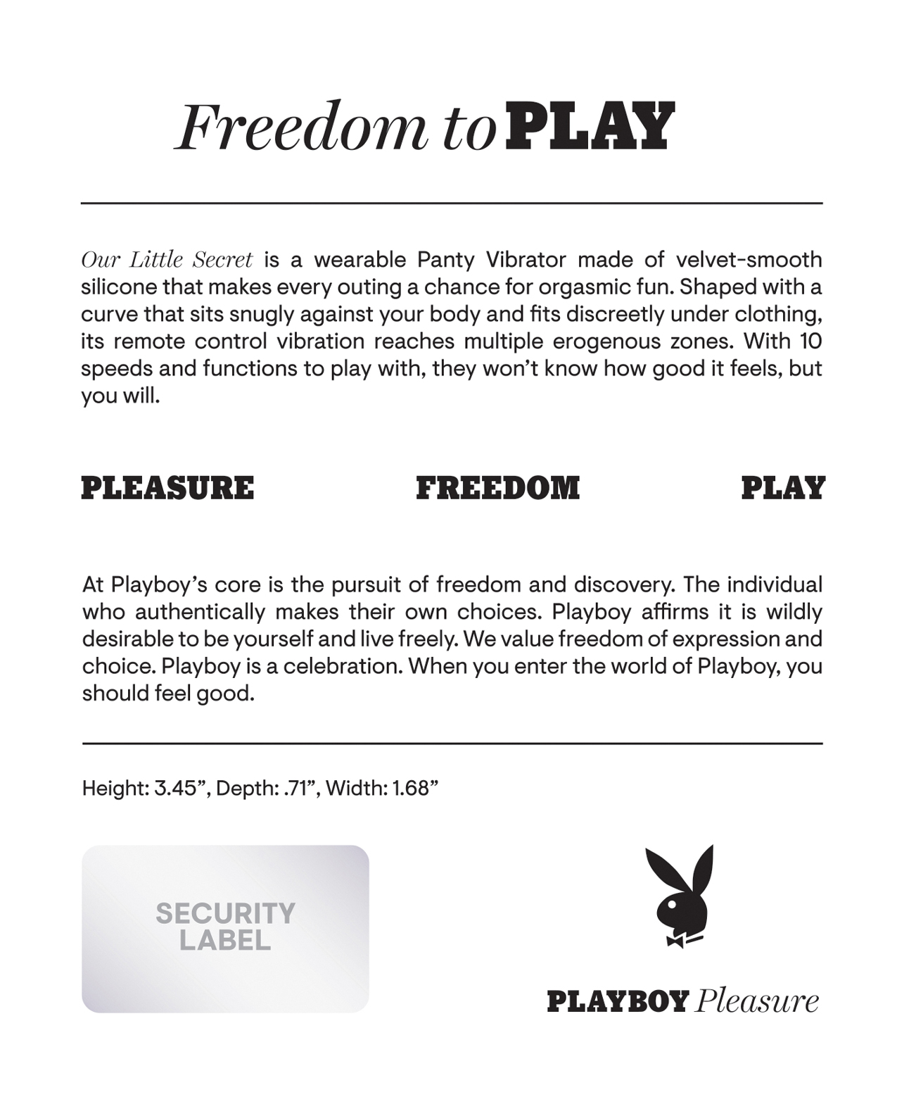Playboy Pleasure Our Little Secret Panty Vibrator - Acai - Image 2