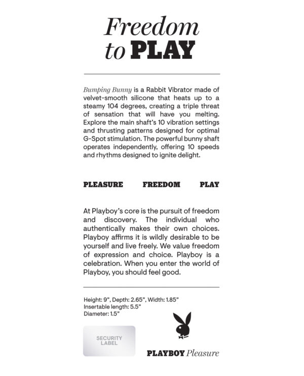 Playboy Pleasure Bumping Bunny Rabbit Vibrator - Opal - Image 2