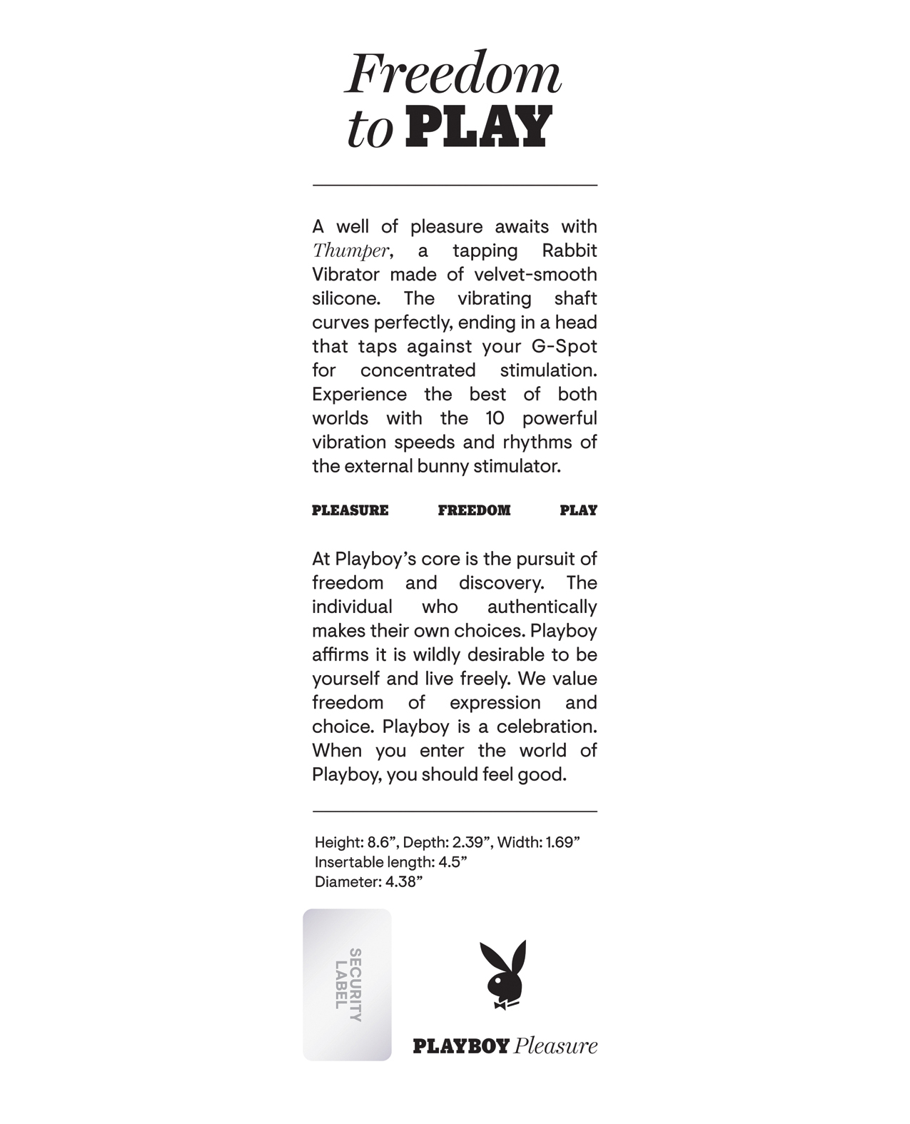 Playboy Pleasure Thumper Rabbit Vibrator - Wild Aster - Image 2