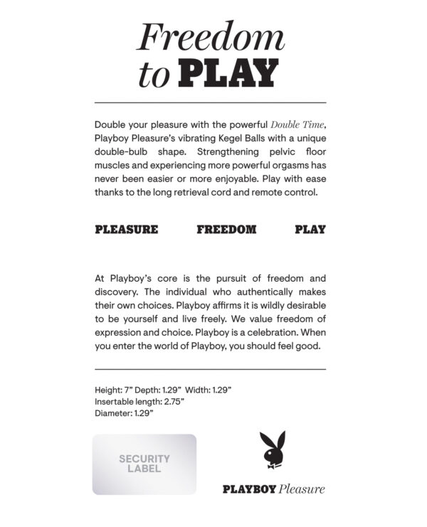 Playboy Pleasure Double Time Kegel Balls - Acai - Image 2