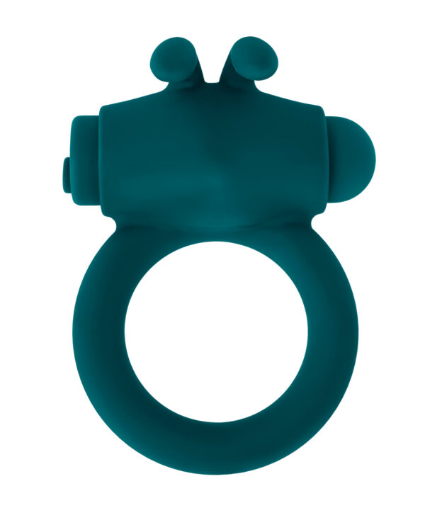 Playboy Pleasure Bunny Buzzer Cock Ring - Deep Teal - Image 4