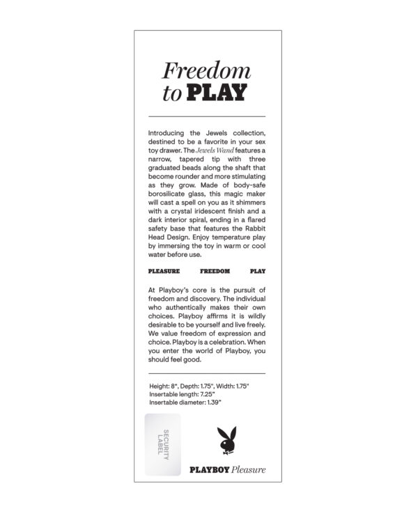 Playboy Pleasure Jewels Wand - Clear - Image 5