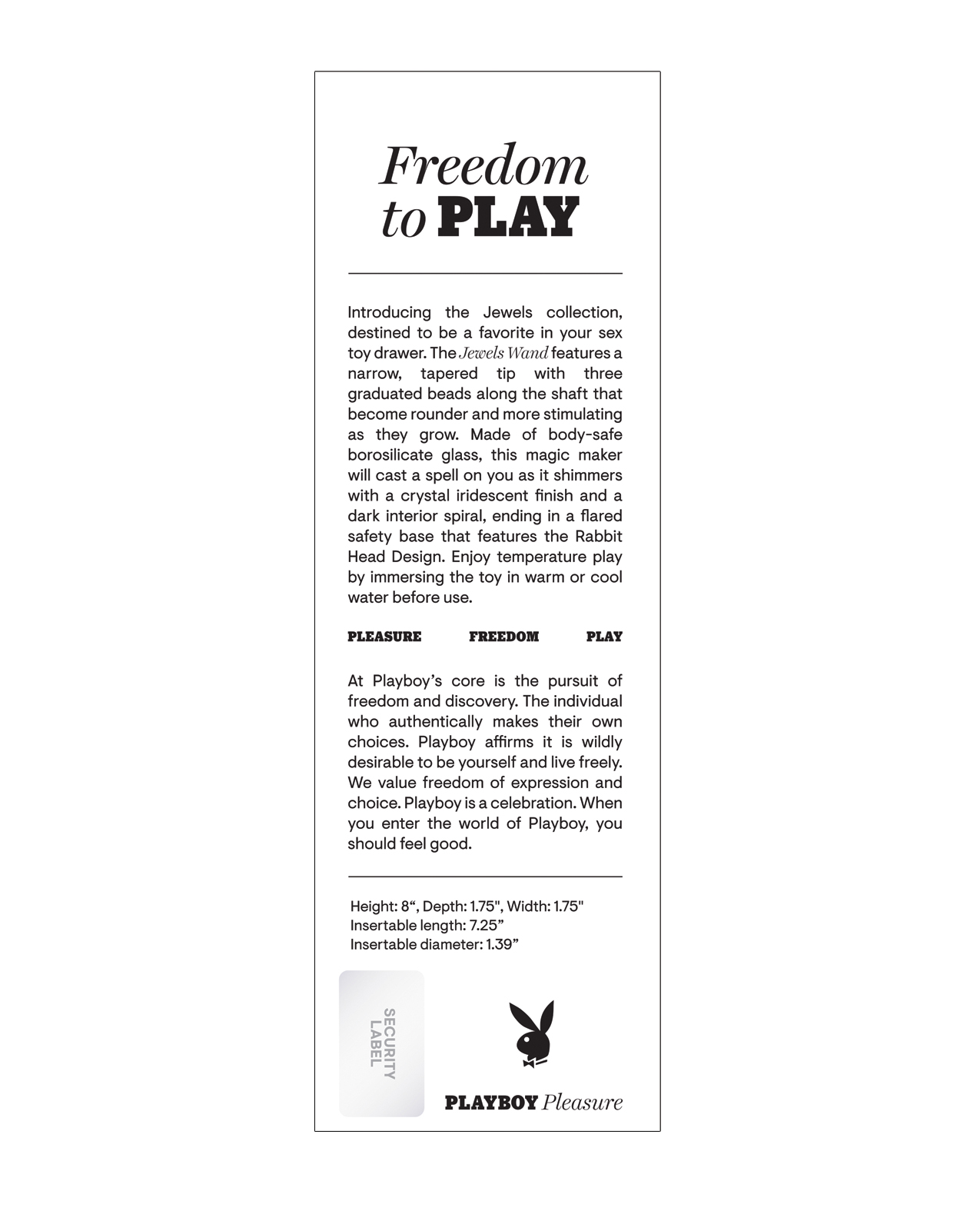 Playboy Pleasure Jewels Wand - Clear - Image 5