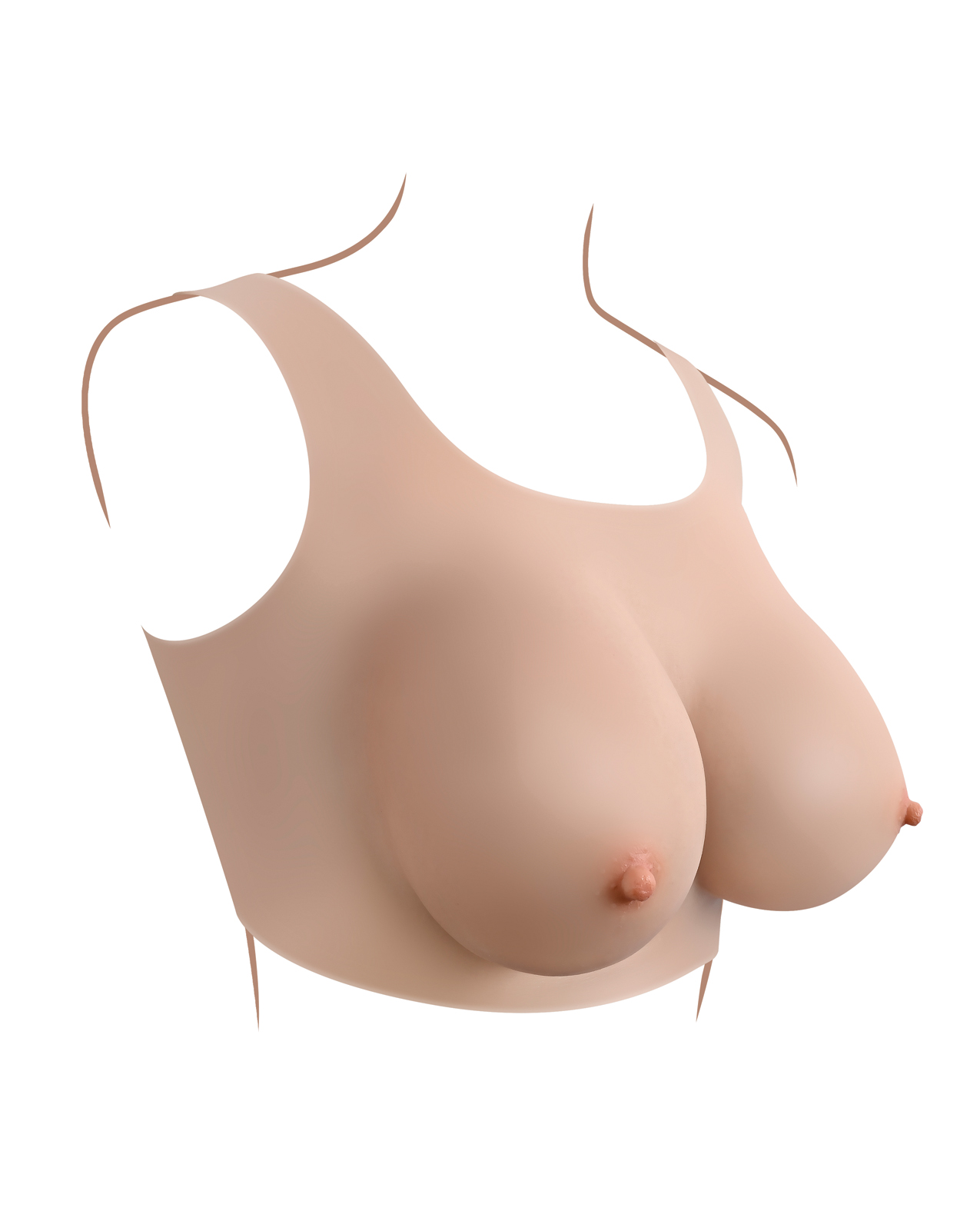 Gender X Realistic Undergarments Plate D-Cup - Light - Image 2