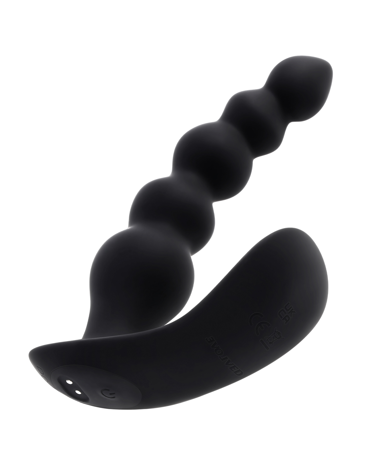 Evolved Bead Me Up Curved Anal Vibrator w/Remote Control - Black - Image 5