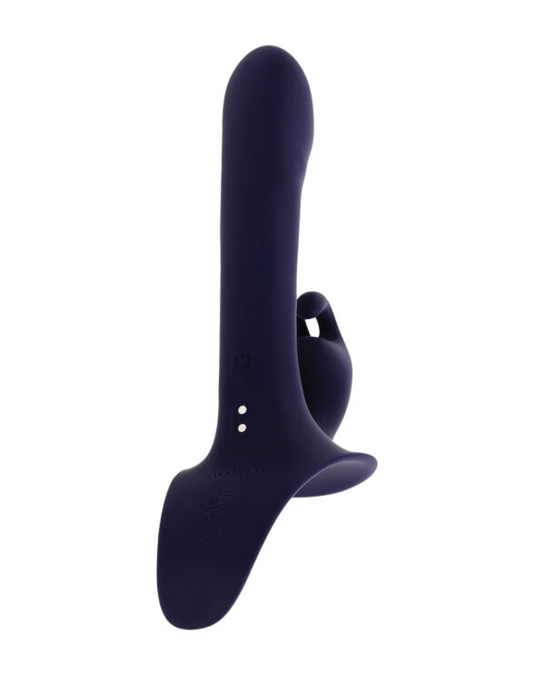 Evolved Giving Vibes Strap-On Bunny Eared Stimulator w/Remote Control - Purple - Image 4