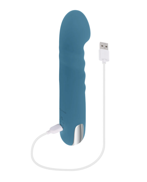 Evolved Queen of All Trades Thrusting & Rotating Vibrator - Teal - Image 5