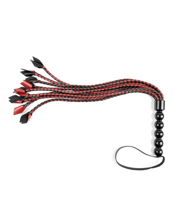 Saffron Braided Flogger - Red/Black - Image 3
