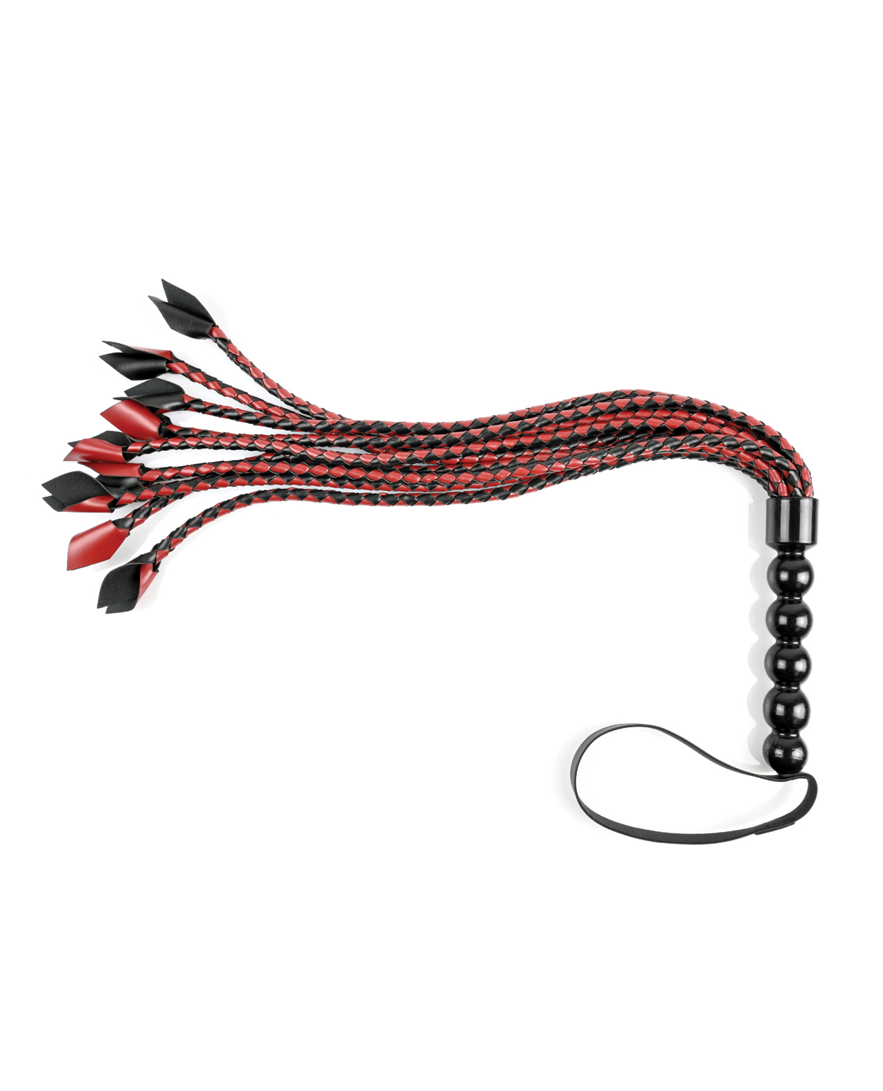 Saffron Braided Flogger - Red/Black - Image 3
