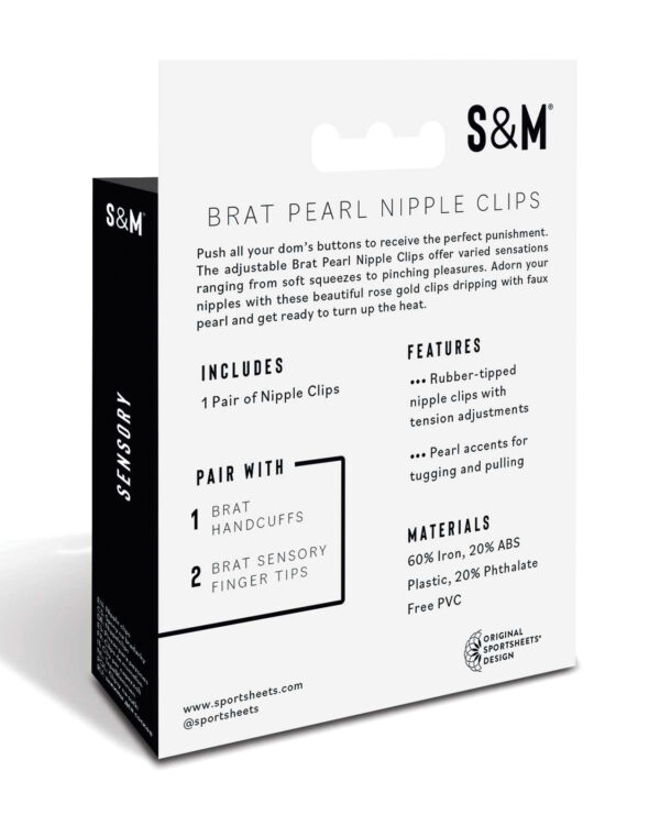 Sex & Mischief Brat Pearl Nipple Clips - Image 2